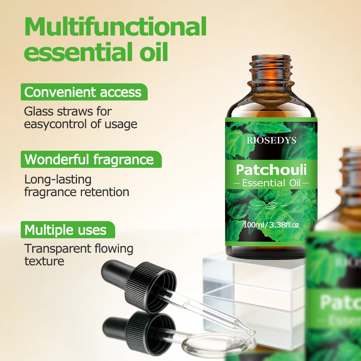 Patchouli-Ätherisches Öl, warmes, holziges Duftöl für Diffusoren, Aromatherapie und DIY-Duftbasteleien, reiches und intensives Aroma – Detail 3