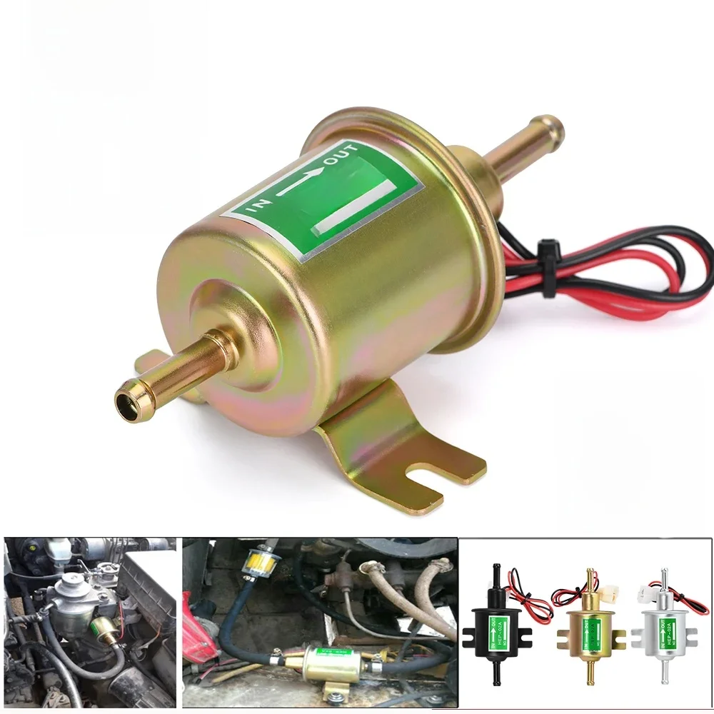 Nowy 12V 24V elektryczna pompa paliwa niskie ciśnienie Bolt Fixing Wire Diesel benzyna HEP-02A dla samochodów gaźnik motocykl ATV — zdjęcie 2
