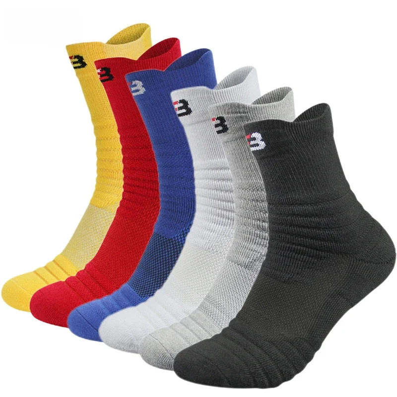 AliExpress TSoduce Men Sports Socks Shock-absorbing Cushion Terry Towel Basketball Cycling Running Hiking Tennis Socks