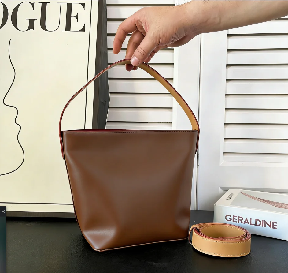 

Autumn and Winter new Bucket Bag, Women's Versatile Fashion, Large Capacity Shoulder Bag, Textured Tote Crossbody Bag 3050