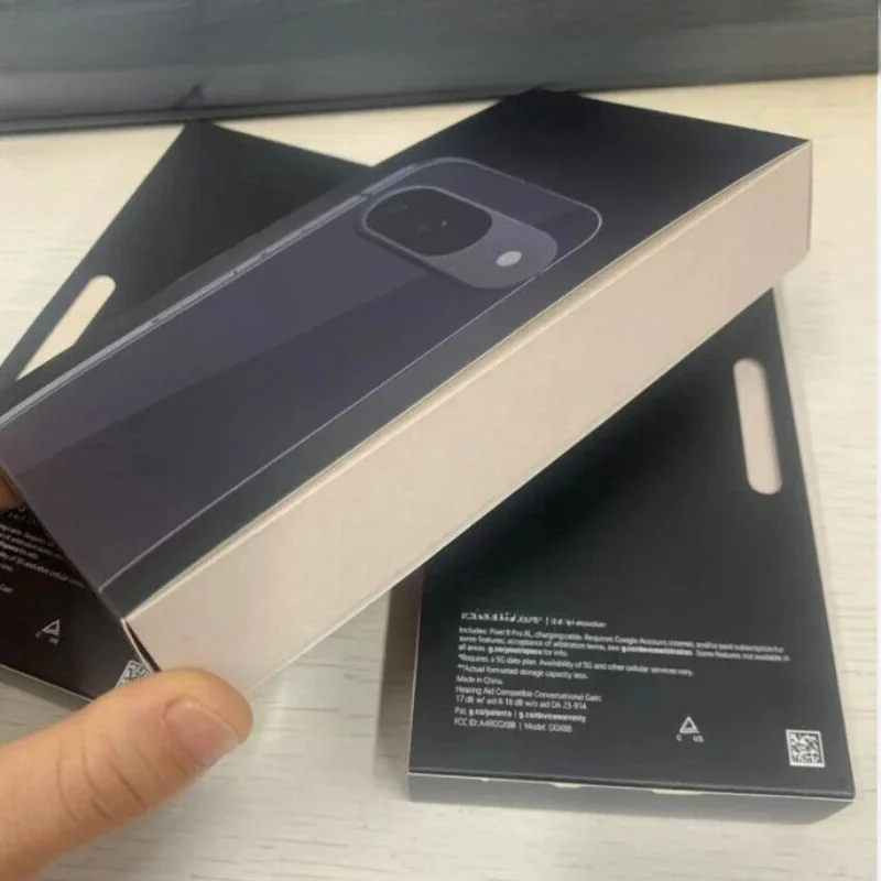 Boîte de vente au détail vide pour Google Pixel 9 9 Pro 9 Pro XL pliable pour téléphone portable, nouvelle boîte d'emballage noir/blanc