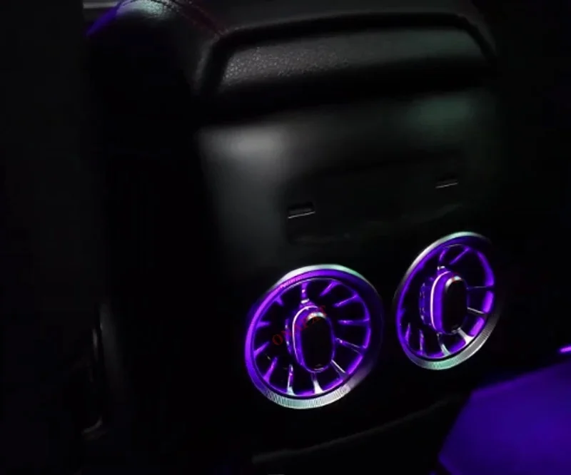 Bouchon de ventilation LED pour Mercedes-Benz A W176 CLA W117 GLA W156, sortie d'échappement turbine, panneau de ventilation arrière, éclairage d'ambiance