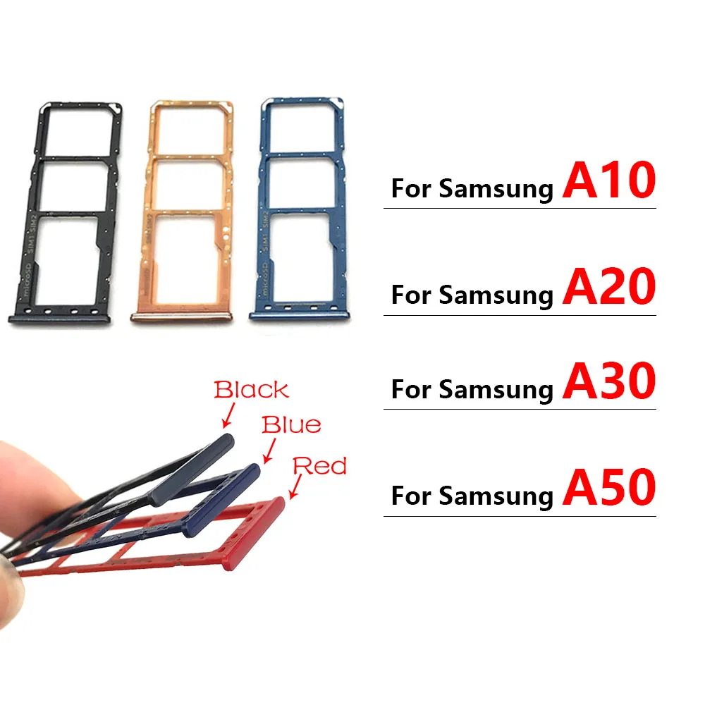 New For Samsung A10 A20 A30 A50 A305F A505F A305 A505 Single Dual Sim Card slot tray Holder repair part