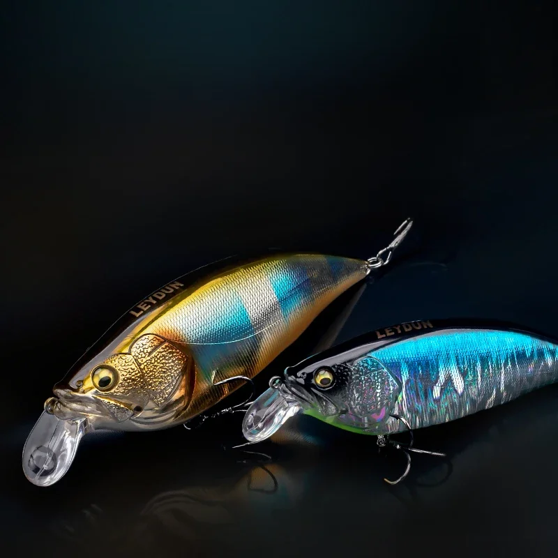 LEYDUN leurres de pêche vairon 126mm 110mm flottant bonne Action appâts durs haute qualité manivelle Wobblers pour bar brochet