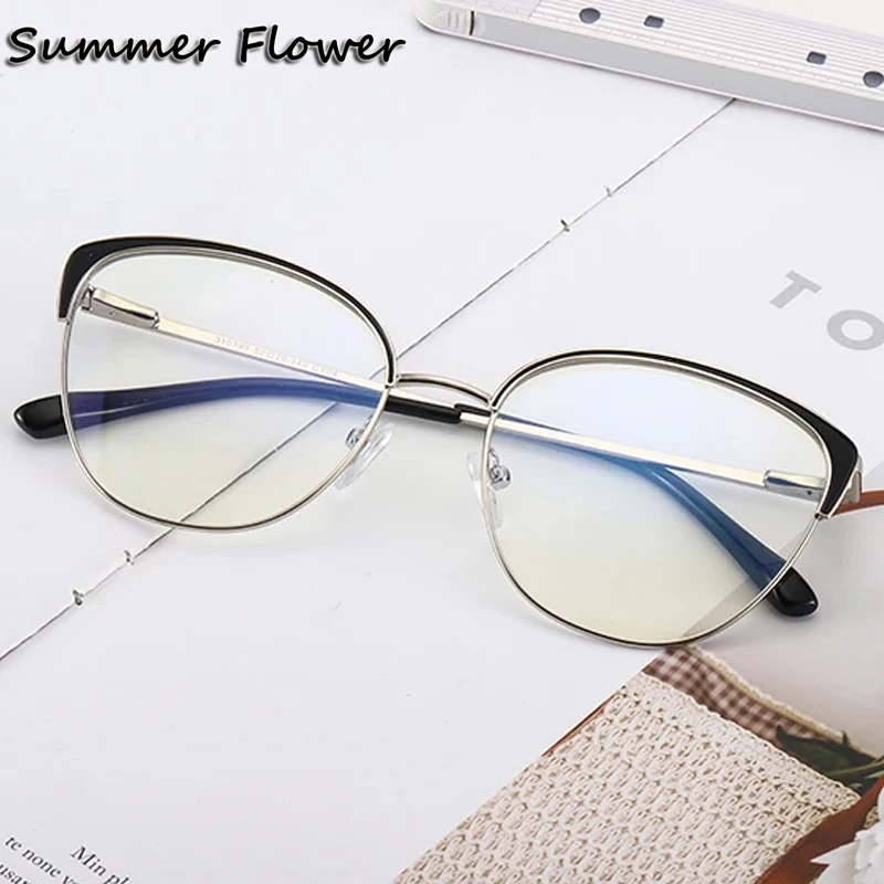 

Cat Eye Glasses Women Spring Hinge Gafas Myopia Eyeglasses Frames Light Eyewear for Teens Fashion Recipe Lenses Spectacles
