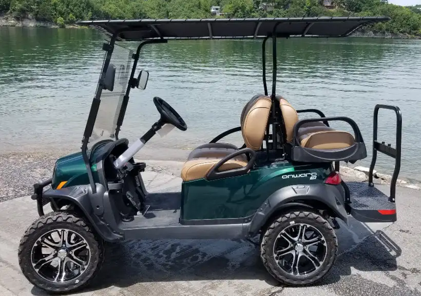 2025-100%% Discount Sales Clb Car Onward 4 Pass LIFTED LithiumS Ion Golf Cart, Metallic Green