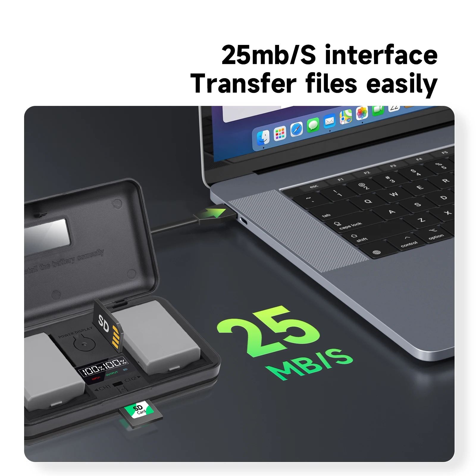 LCD Smart Charger Case Multi-function Battery Storage Box for Nikon EN-EL3E EN-EL9 EN-EL14 EN-EL15 EN-EL20 EN-EL25 Battery