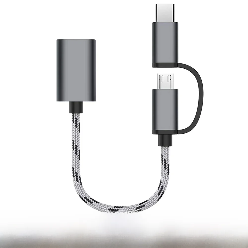 Adaptateur OTG 2 en 1 Type C Micro USB vers USB 3.0, câble de transfert de données USB-C pour connecteur OTG Xiaomi Redmi Samsung