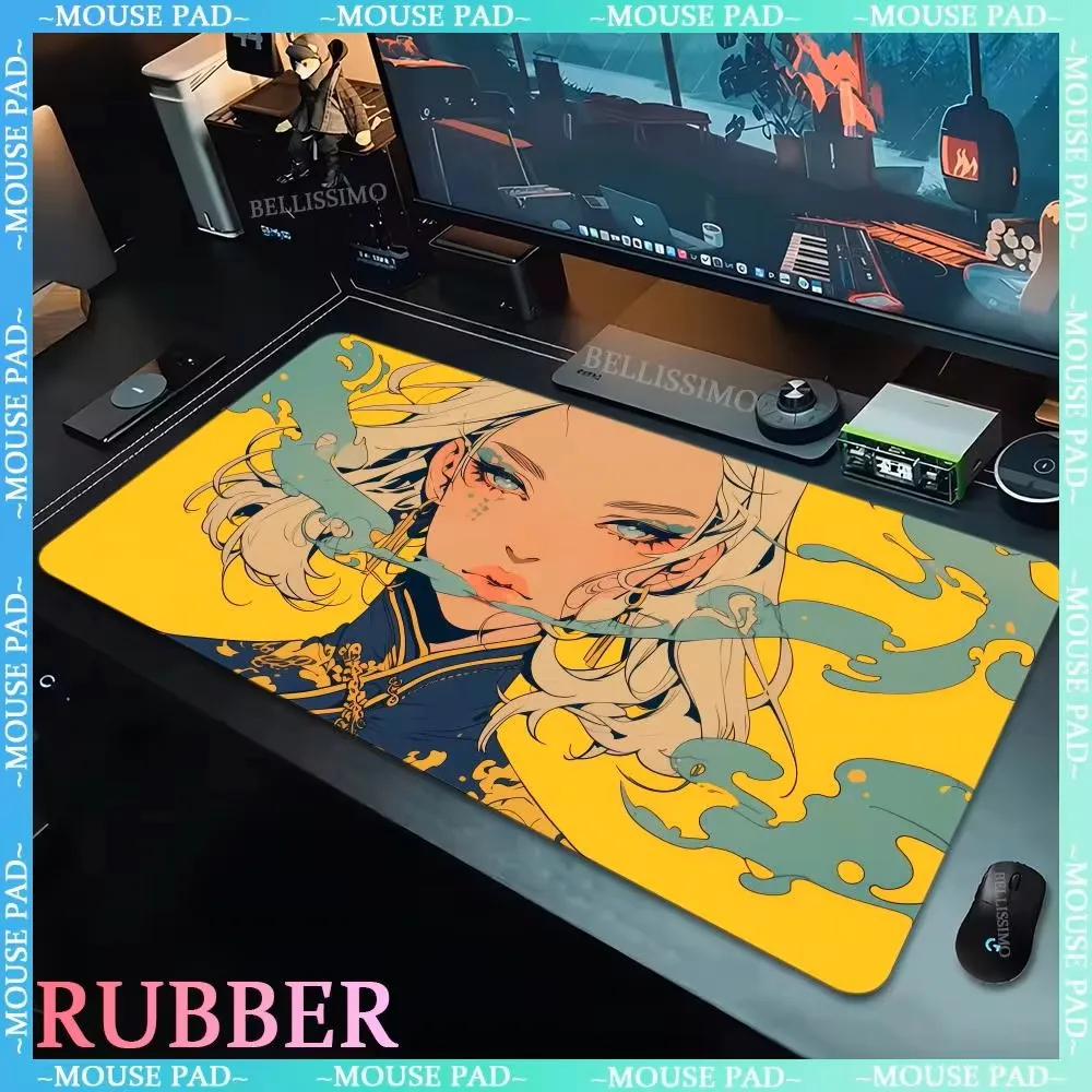 

Anime girl game cute XXL mousepad 1200*600 MM rubber oversized game keyboard pad gaming accessories desk mat lock edge mouse pad