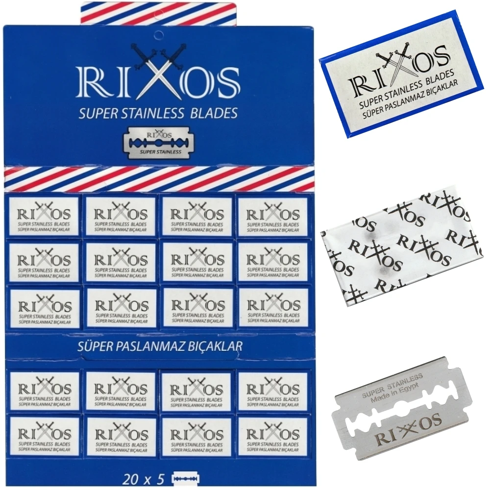 

Rixos Super Stainless Double Edge Razor Blades 1 Pack/100 Pcs