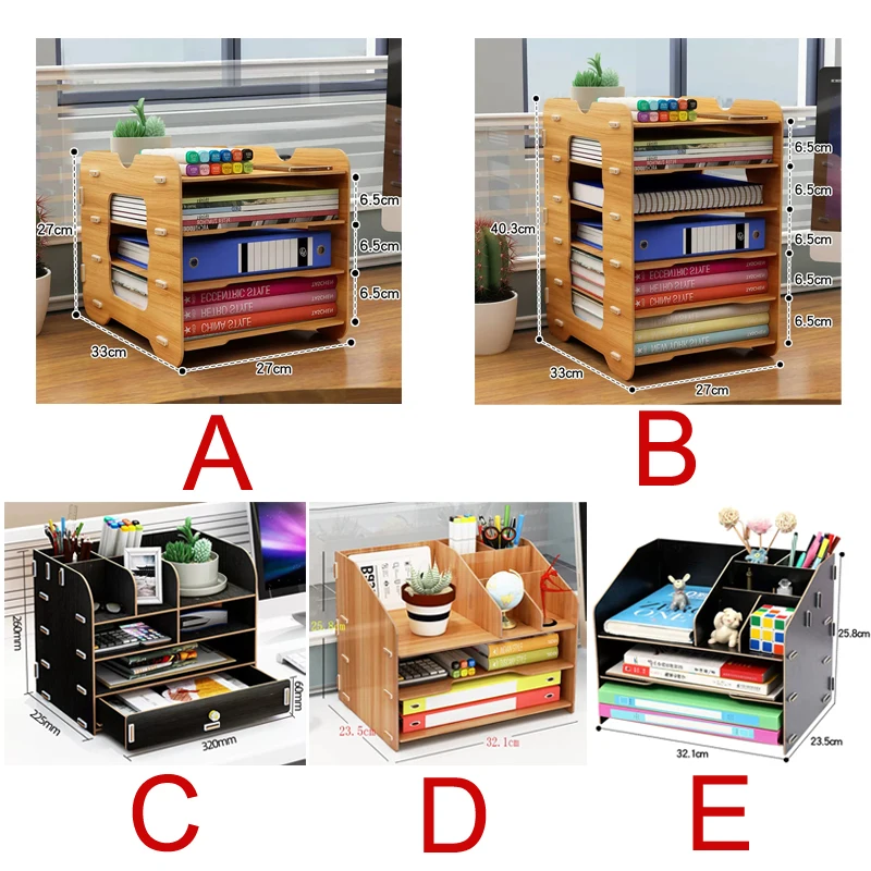 Office Desktop Shelf Desk Folder Organization Box Stationery Organizer