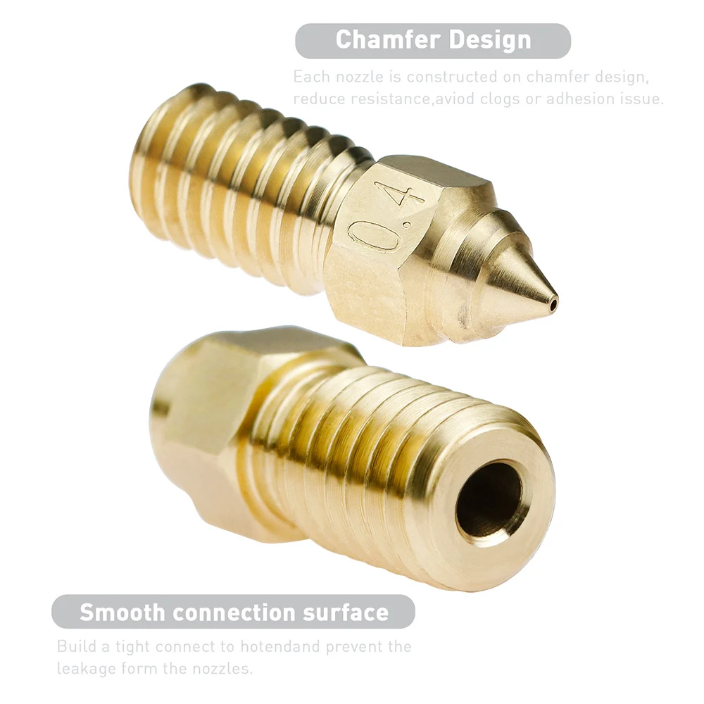 فوهة لـ Ender 3 V3 SE فوهة عنكبوت نحاسية مطلية بالنحاس 0.4 مم/0.6 مم درجة حرارة عالية لـ Ender7 Ender5 S1 #3