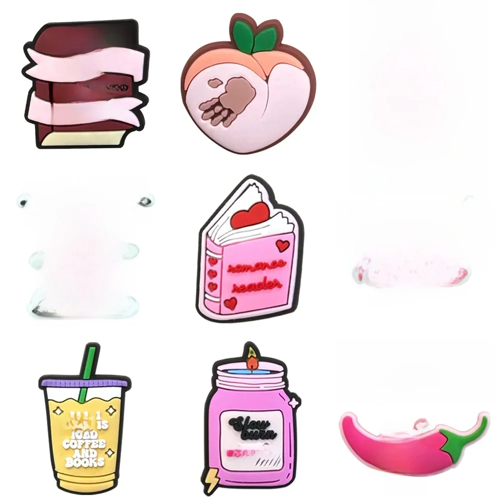 Support émotionnel, livre de lecture, breloques de chaussures épicées pour sabots, sandales, décoration, accessoires de chaussures, breloques pour cadeaux d'amis