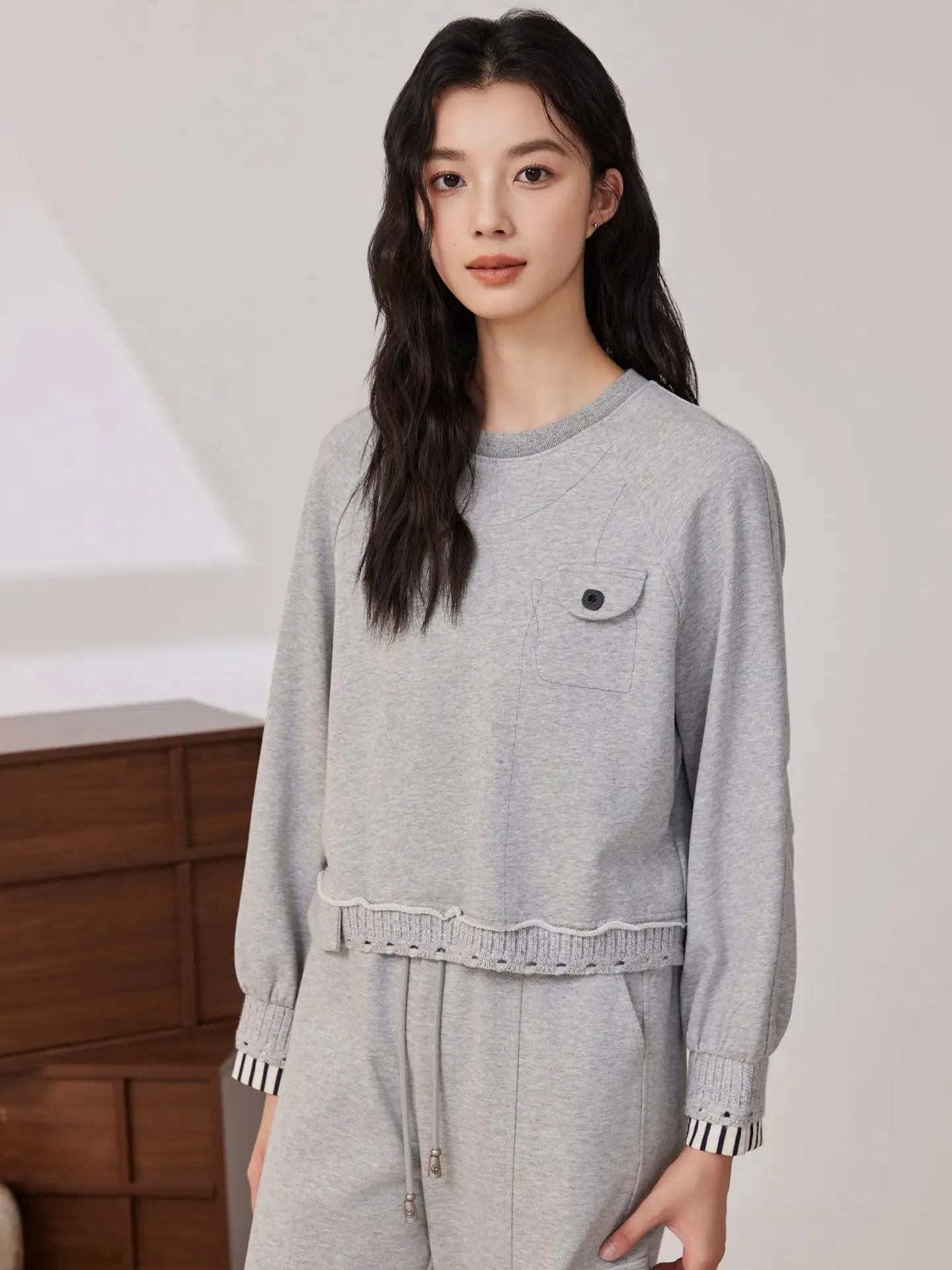 

Autumn women's casual cotton jersey leisure suit