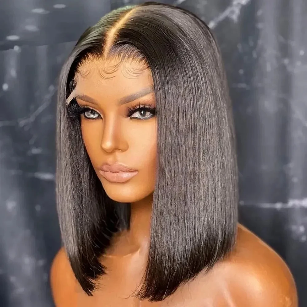 Bob Wig Human Hair Lace Front Wigs Human Hair 100% Human Hair Wigs Transparent 13X4 Straight Lace Frontal Bob Wigs Cheap wigs