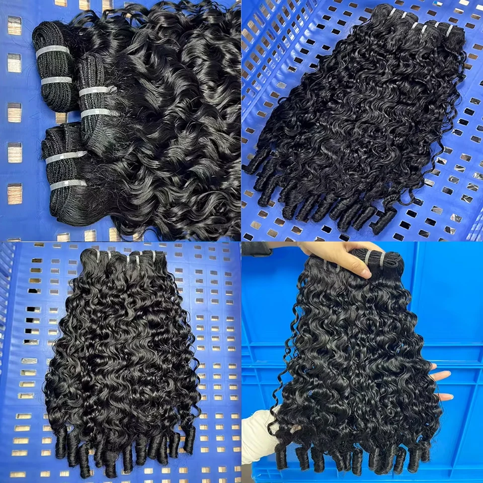 Paquetes de Cabello Humano Rizado Birmano de Alta Calidad 15A, 28 Pulgadas, Cabello Virgen Doble Drawn, Rizo Espiral Océano 4