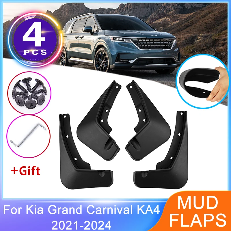 

Для Kia Grand Carnival KA4 MK4 2021 2022 2023 2024 Брызговики передние и задние брызговики, защита колес, брызговики, автомобильные аксессуары