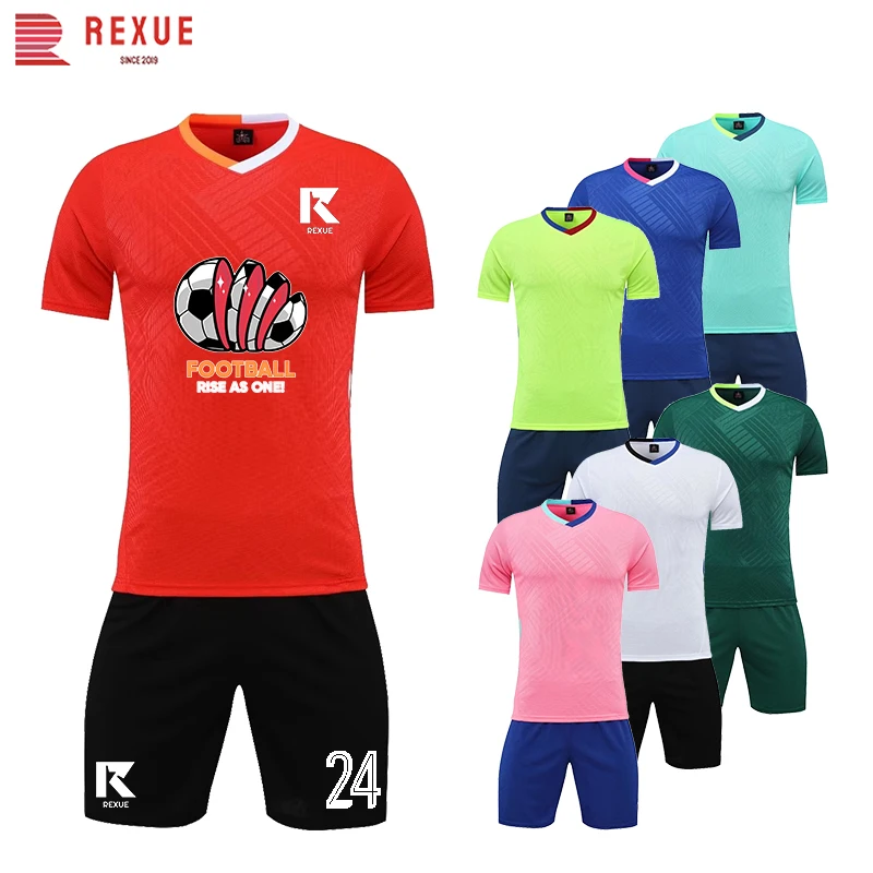 Sublimation Blank Soccer Jersey Suit for Men Kids Custom Quick Dry Children Male Team Club Training Football Uniform Outfit Kits