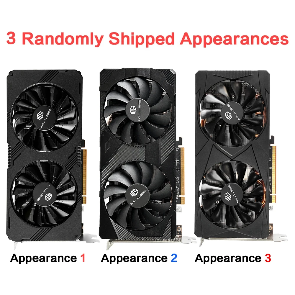 Б/У видеокарта MLLSE AMD RX5700XT 8 ГБ Placa De Video GPU GDDR6 256-бит 7 нм Поддержка игр Настольный процессор Видеокарта rx 5700xt 8 ГБ