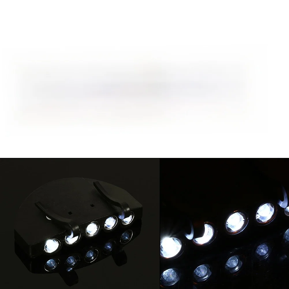 AliExpress NONE 5 LED Cap Hat Brim Clip Head Light Lamp Headlamp Fishing Hiking Cycling Camping Camping Clip Headlamp Outdoor Clip Head Light