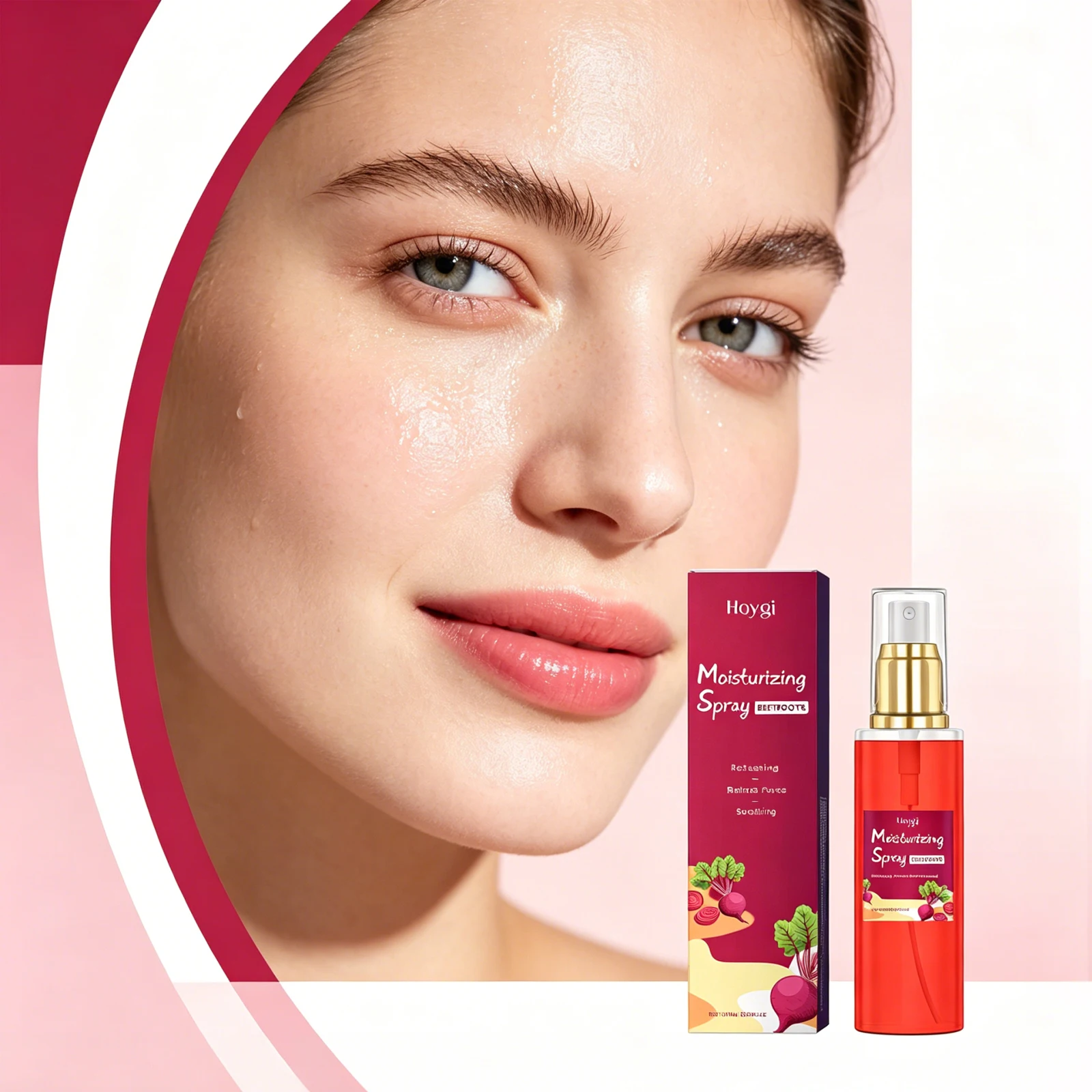Hoygi 100ml Brightening Moisturizing Spray - Moisturizes and smooths the skin, enhancing the radiance of the face. A gentle and nourishing spray for hydrating the skin.