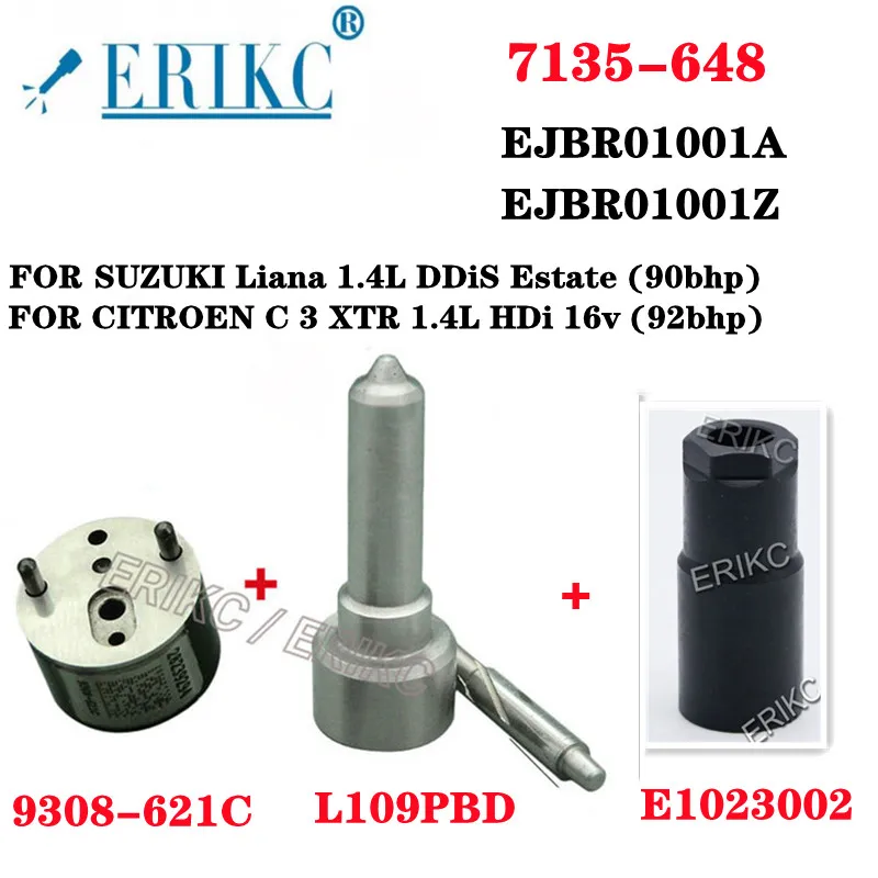 

ERIKC 7135-648 Repair Kit （L109PBD + 9308-621C + E1023002）Automotive Injector FOR CITROEN 198091 EJBR01001A EJBR01001Z