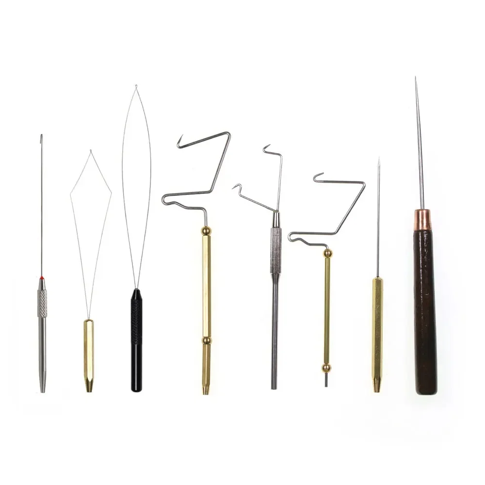 Enfileur de canette, fouet finisseur, aiguille Bodkin, outil d'attache de mouche pour attacher des banderoles de nymphe sèche et humide, leurres de pêche, matériel de pêche, 1 pièce