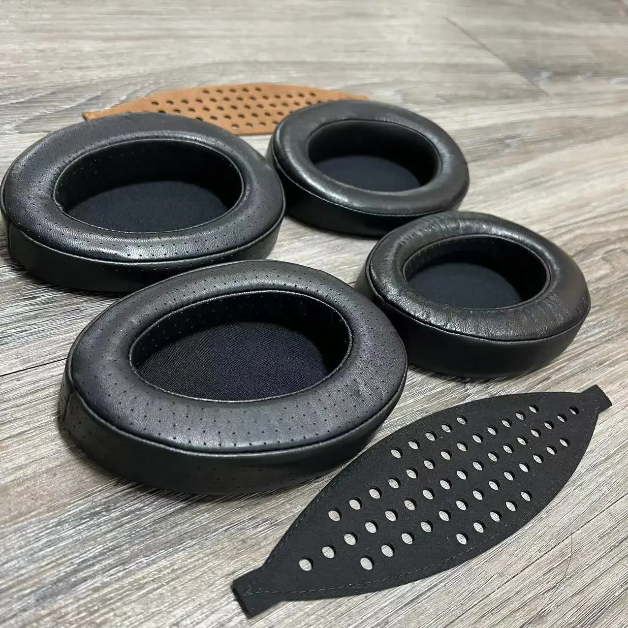 Oryginalne skórzane nauszniki z owczej skóry do słuchawek HIFIMAN ANANDA Edition XS Arya/BT/Nano,Susvara HE1000SE/HE1000V2 z pałąkiem na głowę — zdjęcie produktu 7