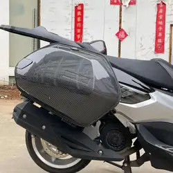 Boîte à Outils Latérale Modifiée pour Moto, Sacs de Selle, Valise à Bagages avec Clignotant LED pour Nmaxaxes 2016-2019