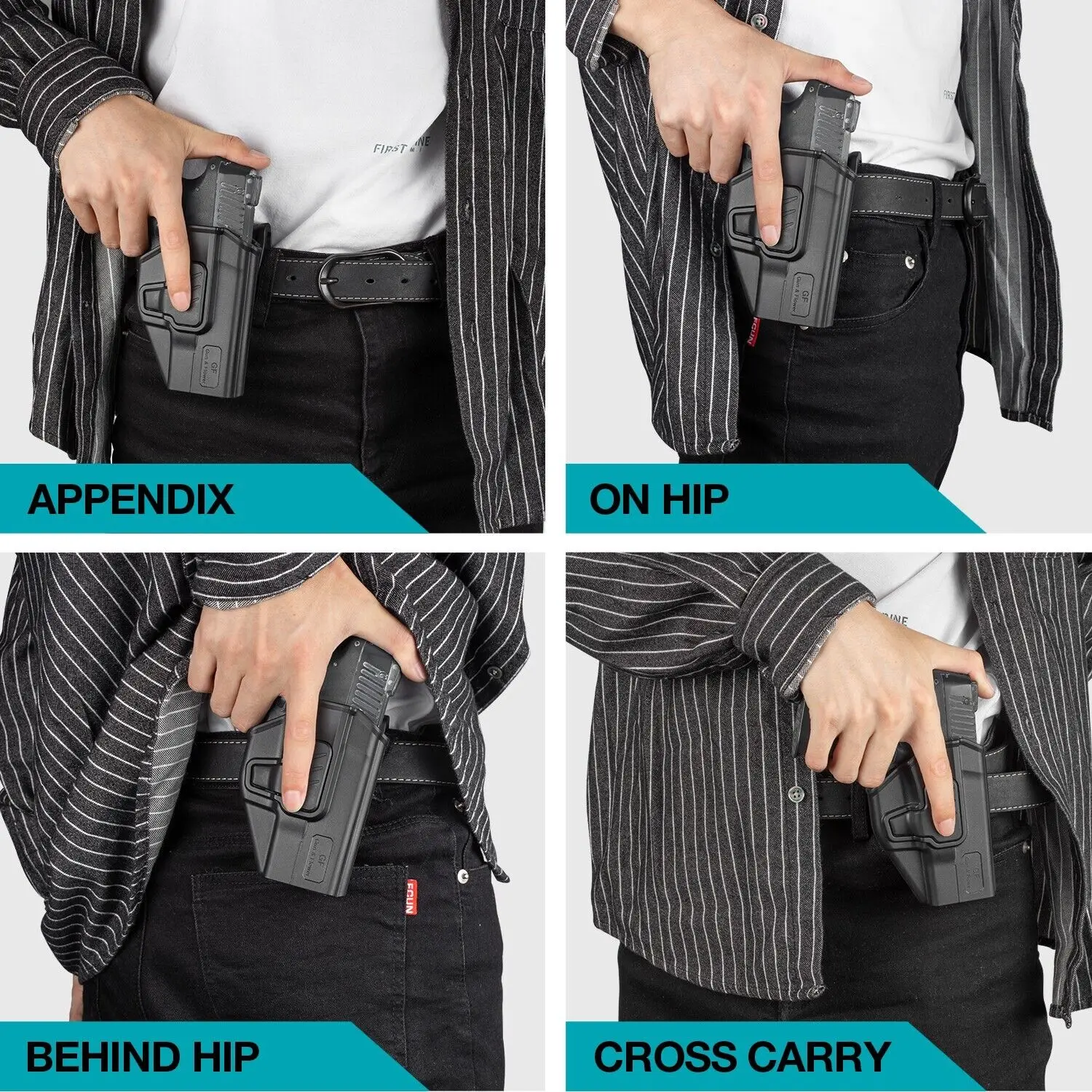 GUNFLOWER OWB Holster Fit Smith&Wesson SD9VE And SD40VE Outside Waistband Paddle Holster Right Hand