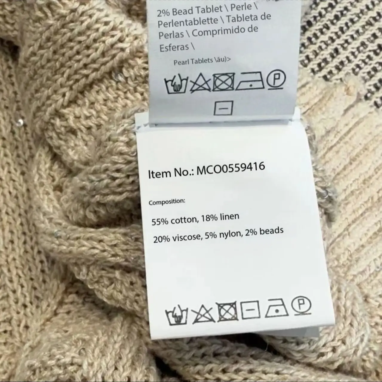 Elegant women's solid color blended cotton linen sequined knitted skirt suit