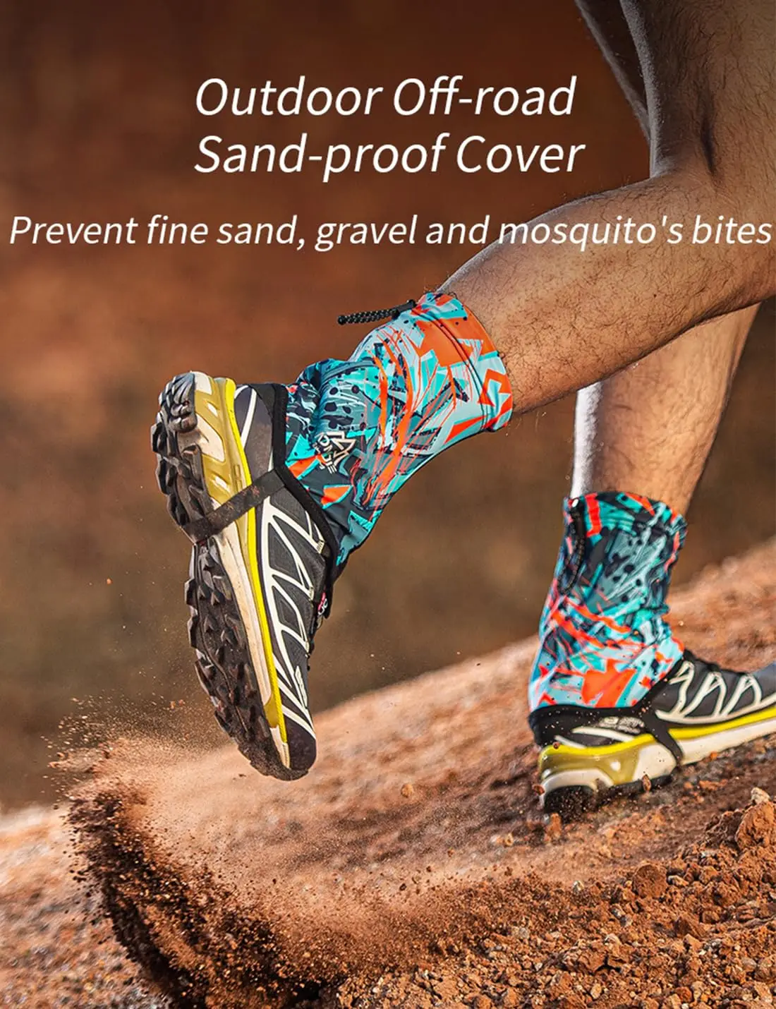 Sand-proof Shoe Covers for Men and Women,Trail Gaiters Low Shoes for Hiking Boots Breathable Boots for Running Water Proof Cover