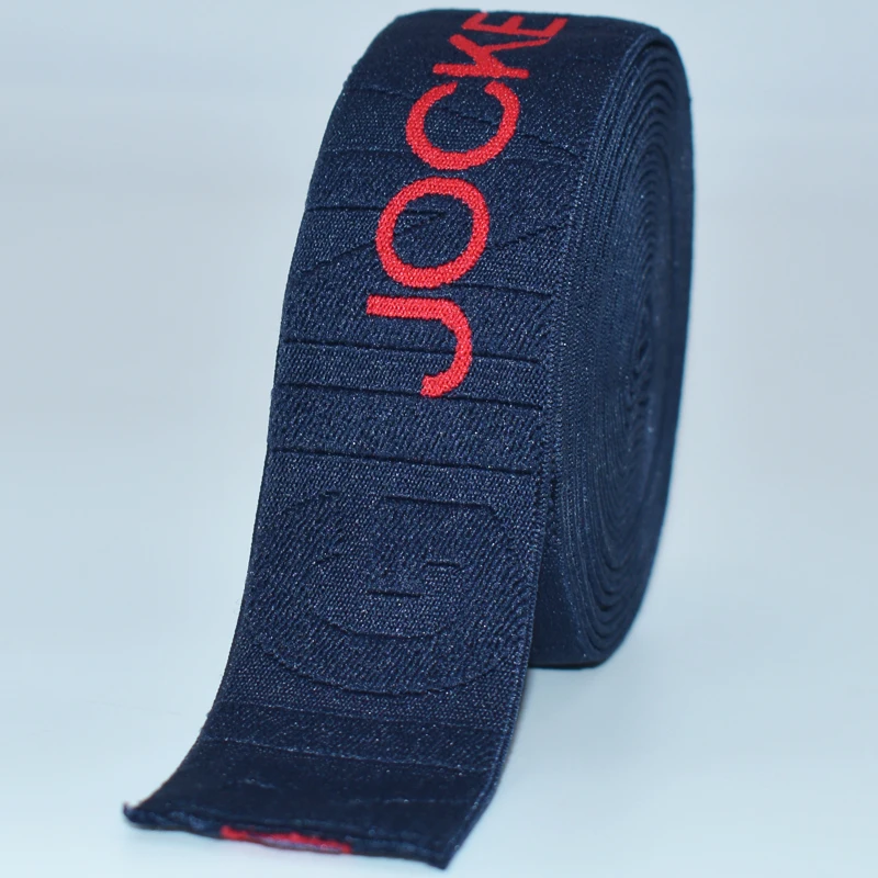 Custom Embroidered Eco-Friendly Spandex/Nylon 3D Jacquard Elastic Tapes Band for Boxer Waistband Garment