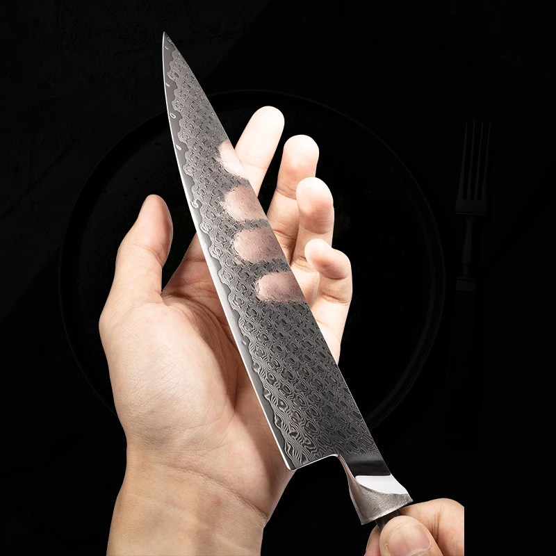 GRANDSHARP Japanese Chef Knifes Blank Blade DIY Damascus Steel VG10 Kitchen Knives Cutlery DIY Knife Making Tool without Handle