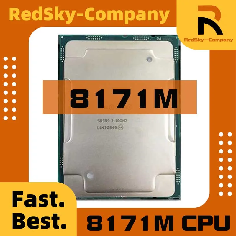 Used Xeon Platinum 8171M CPU 26 Cores 52 Threads 2.6GHz 35.75MB 205W processor LGA3647 Perfect test