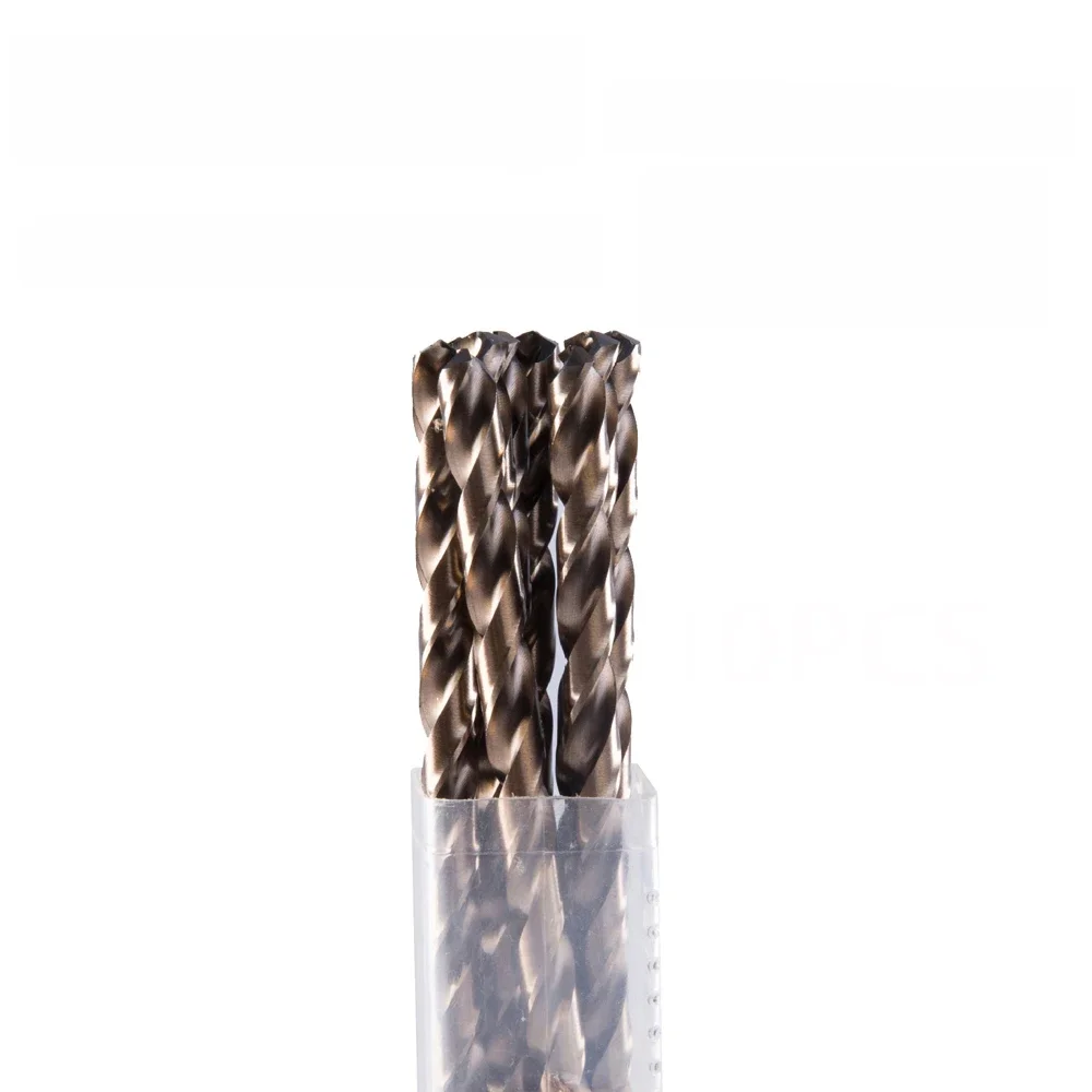 10 SZTUK 0,5 mm-8,0 mm M35 HSS-CO Wiertła kobaltowe HSS Wiertło kręte do stali nierdzewnej (0,5/1,5/2/2,5/3/4/4,5/5/5,5/6/6,5/7/8 mm) — zdjęcie 2