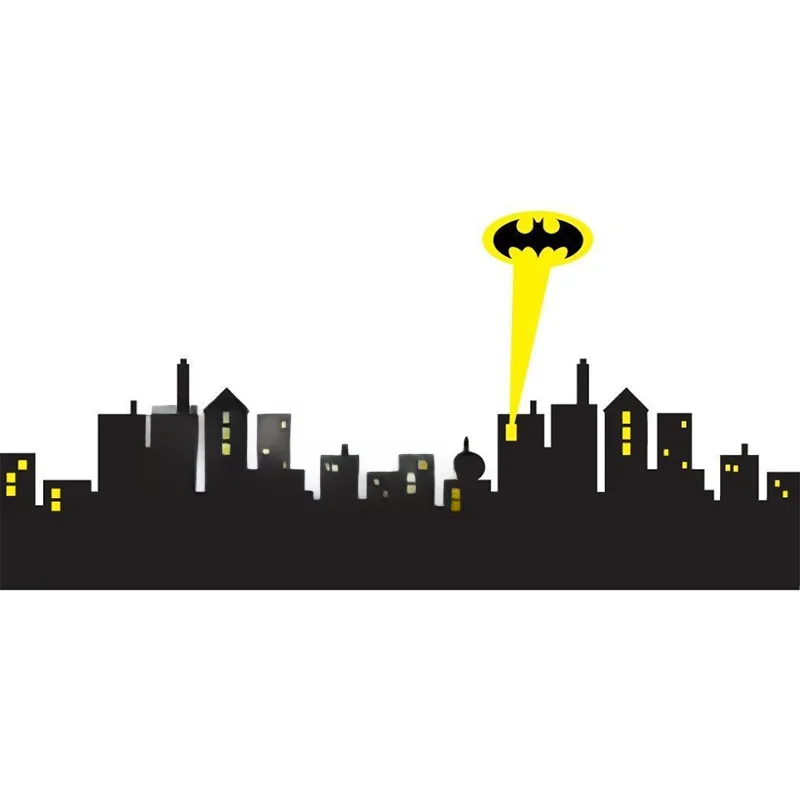 *5 rozmiarów* GOTHAM CITY SKYLINE naklejka zdejmowana naklejka ścienna Home Decor Art — zdjęcie 2