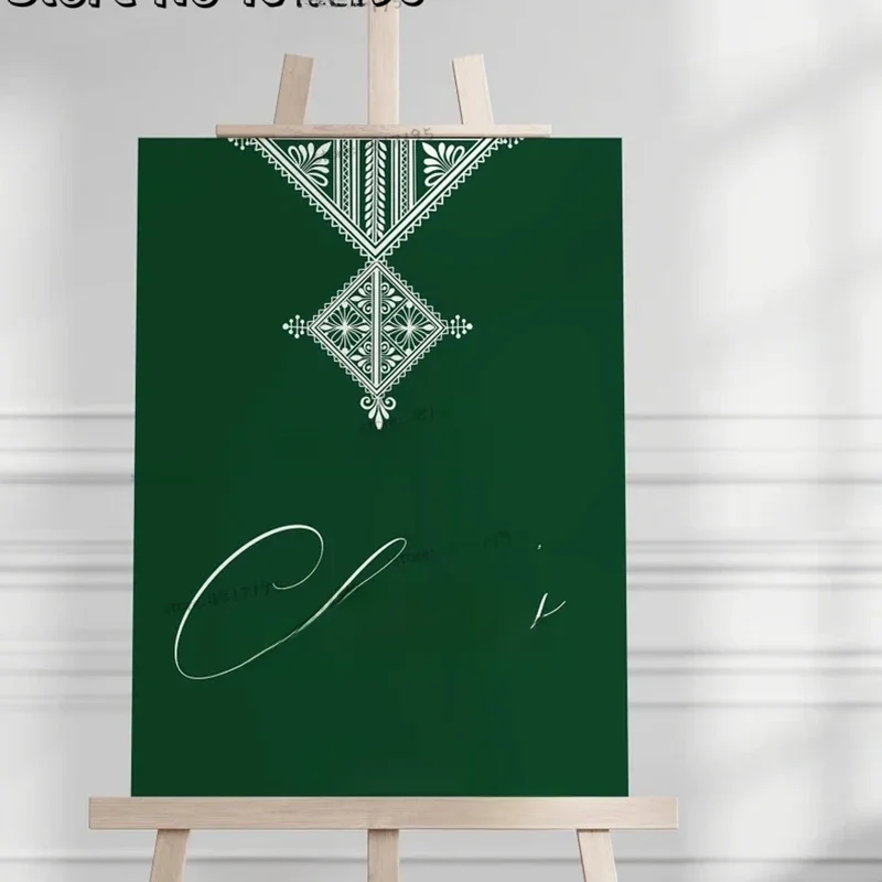 Islamskie naklejki ślubne powitalne Spersonalizowane imiona Naklejki arabskie Henna Day Naklejki winylowe Muzułmańska henna Welcome Party Sign — zdjęcie 2