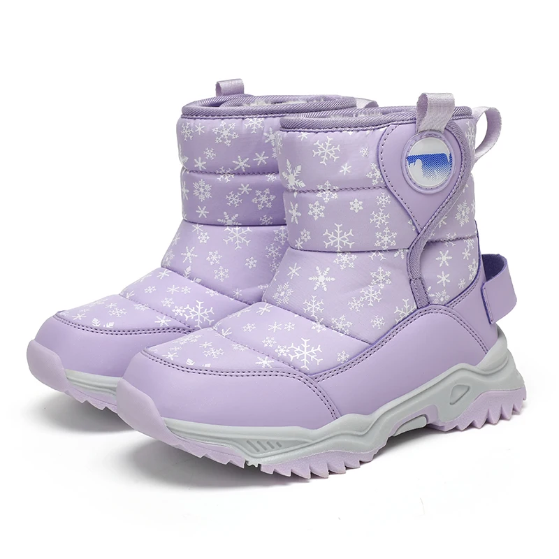 Vendita calda Stivali da ragazza Stivali da neve per bambini per ragazzi Sneakers moda Inverno Bambini Stivali da neve caldi Scarpe sportive in pelle moda