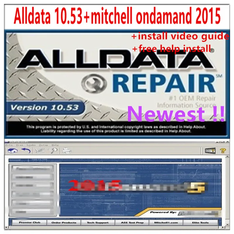 

Newest alldata 10.53 software + mitchel l On demand 5 auto repair alldata software All data car software with Wiring diagram