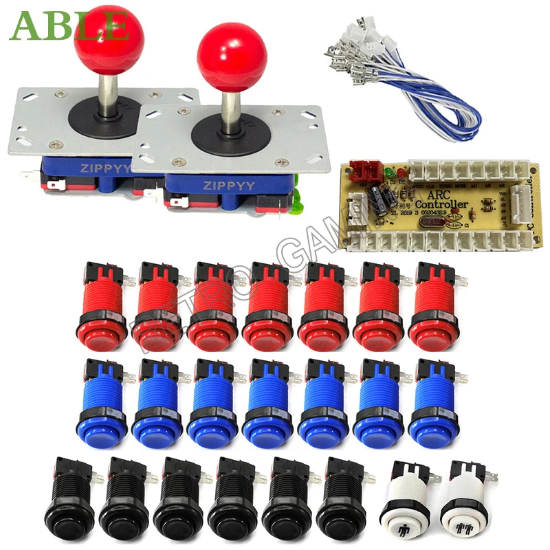 Bartop Arcade Machine 2 Player Zero Delay Kit USB To PC Raspberry Pi Happ Style Stick Illuminated For Arcade Console