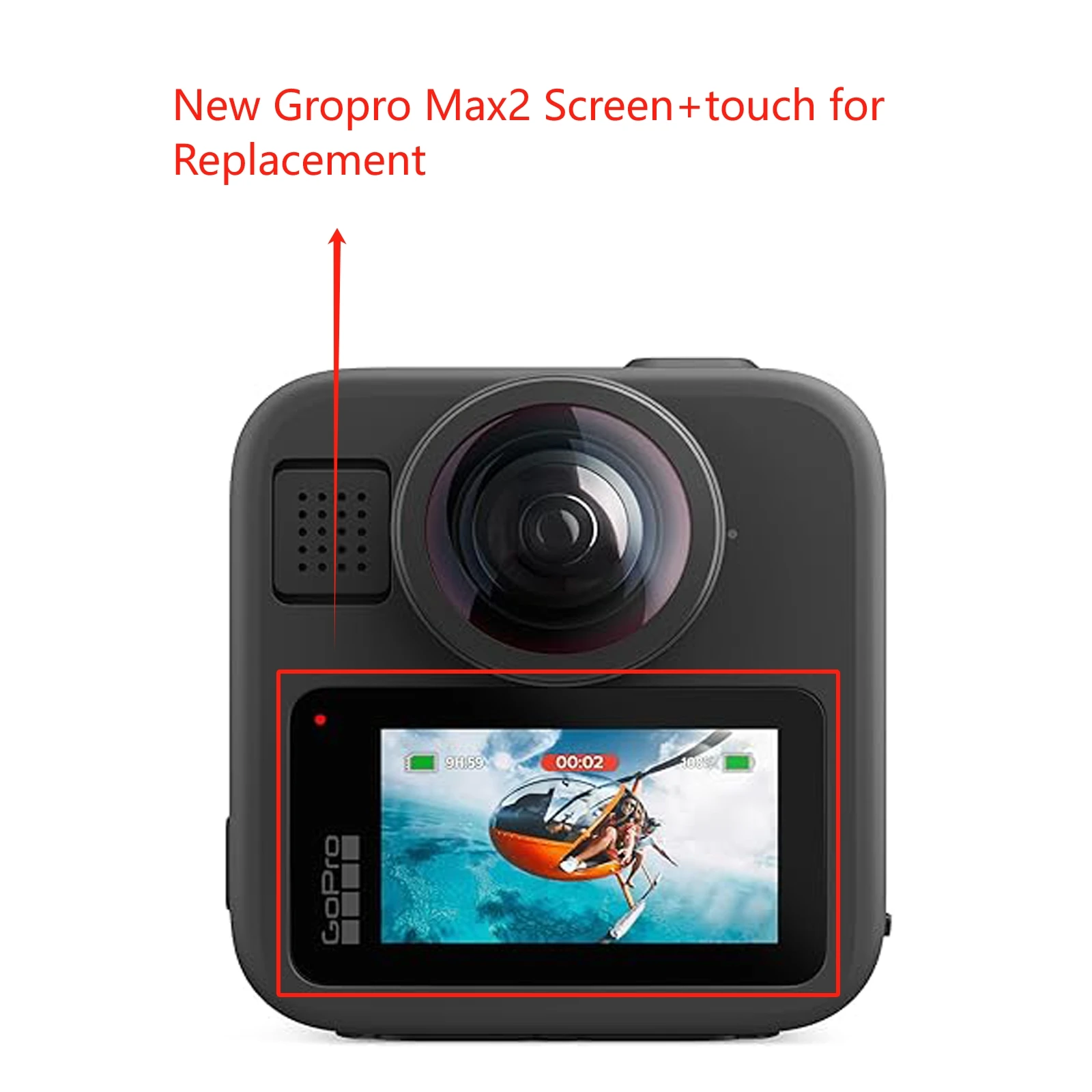1pcs of Gopro max2 screen module and 2*71pin Adapter PCB and 2 FPC