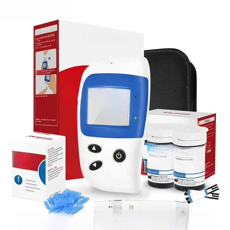 Sinocare Safe Accu2 Bloedglucosemeter Bloedsuiker Testset Diabetes Thuis Glucometer met 50 stuks strips of alleen strips - afbeelding 2