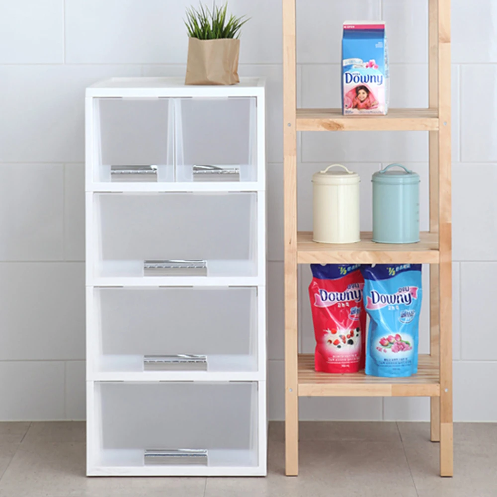 [Made in Korea] Changshin Living Fine Narrow Drawer 40cm (Twin 4-Tier) White space-saving stylish organized