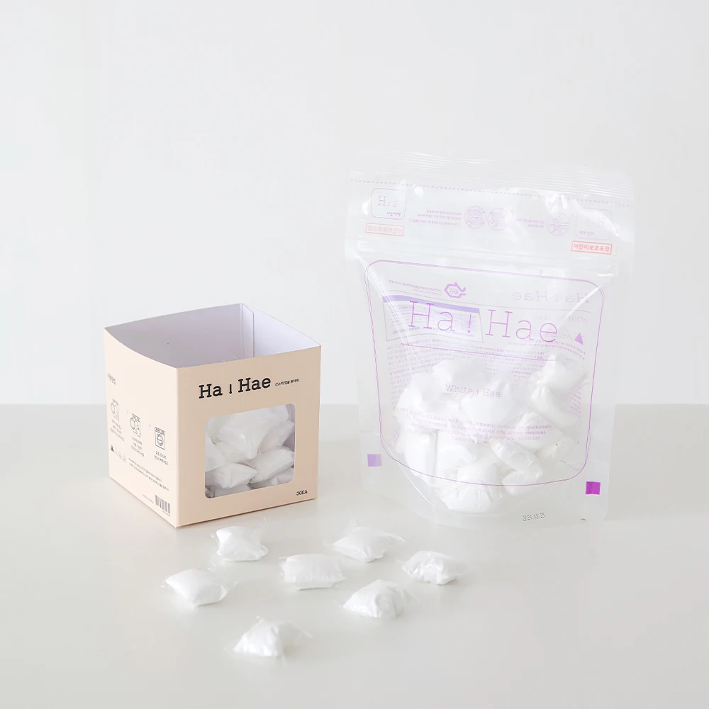 هاهاي كبسولة بليتش الملابس البيضاء مزيل بقع الغسيل الأكسجين القائم على الصوديوم Percarbonate X 3 مجموعات