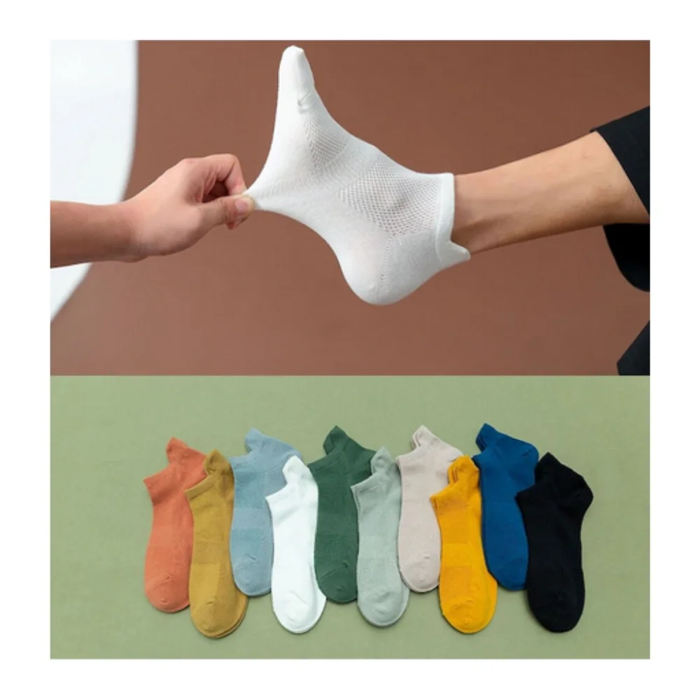 Classic Hot Sale Unisex Bamboo Socks Funny Casual Work Dress Crew High Quality 10 Different Colors Compression Happy Cotton Fiber Breathable Long Lasting Men Women Sports Booties 36-41-44 Number ZR-21565