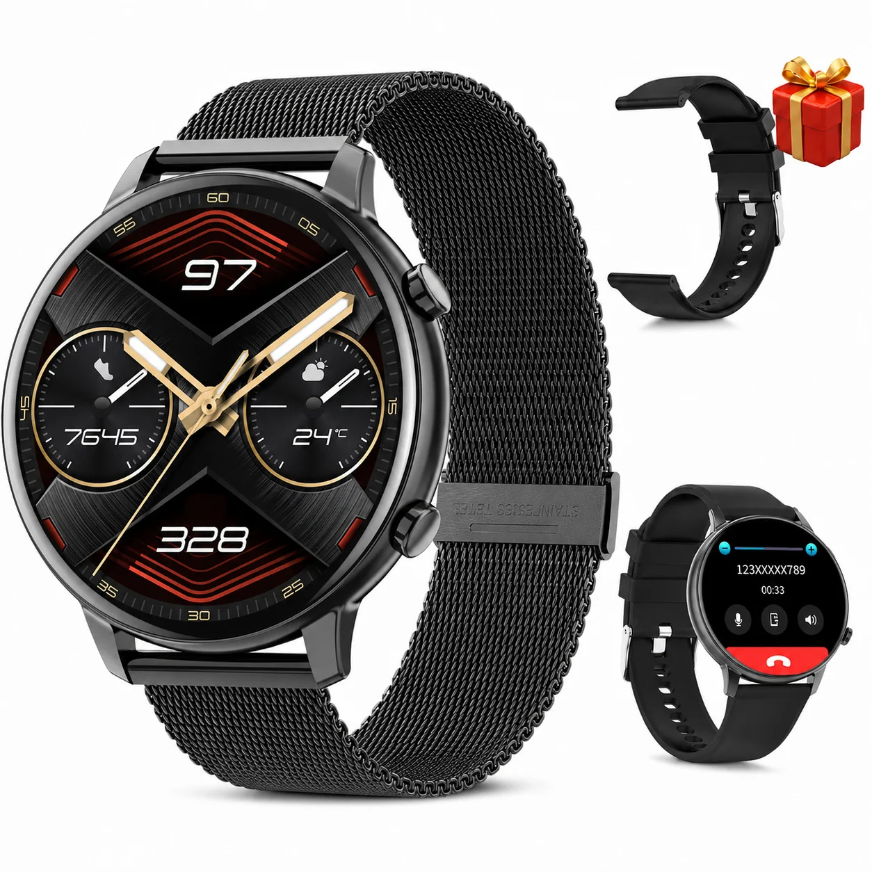 Smartwatch Damen 1.39" HD Ultra Dünn …