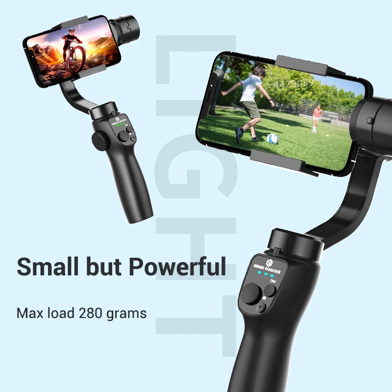 Roreta New F10 Handheld Gimbal Stabilizer Selfie Stick Mobile Phone Holder Adjustable Vertical Shooting Bracket For Smartphone