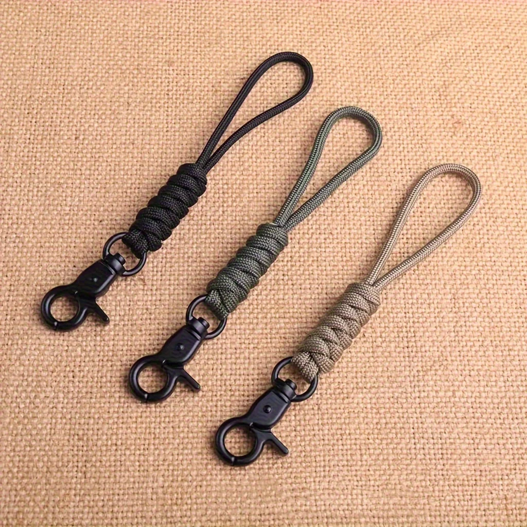 Hand-Woven Paracord Lanyard - Rotatable and Durable Phone Wrist Strap & Keychain, Available in Multiple Colors, Fashionable Accessory for Women, High-Quality Metal Clip, Convenient to Carry, Trendy Accessory, Sturdy Structure, Practical Gift