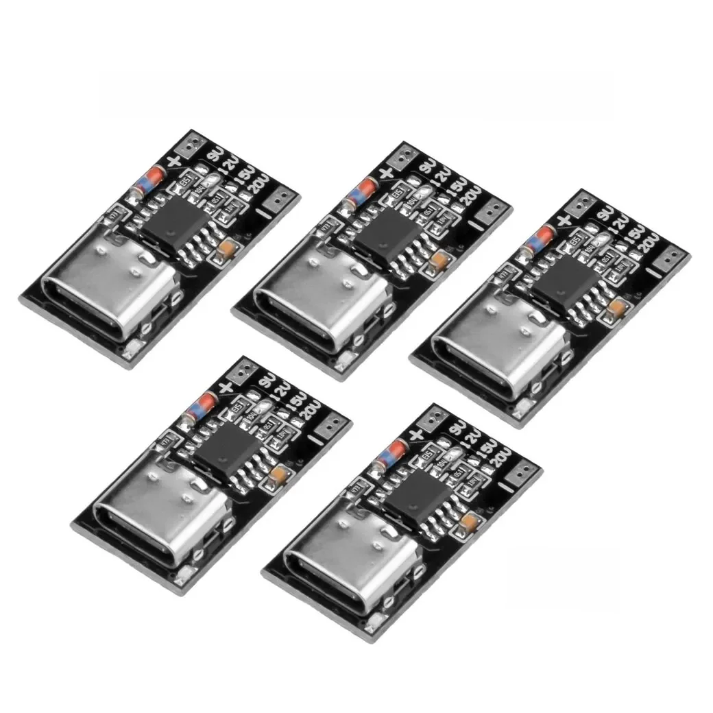 5 sztuk typ C PD2.0 PD3.0 wyzwalacz szybkiego ładowania detektor pobierania USB Boost moduł zmiany zasilania płytka ładująca Diymore — zdjęcie 2